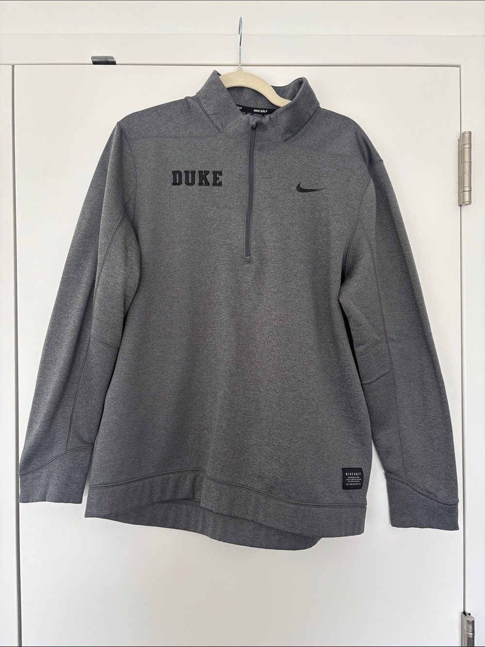 Nike Gray Duke Quarter-Zip Pullover